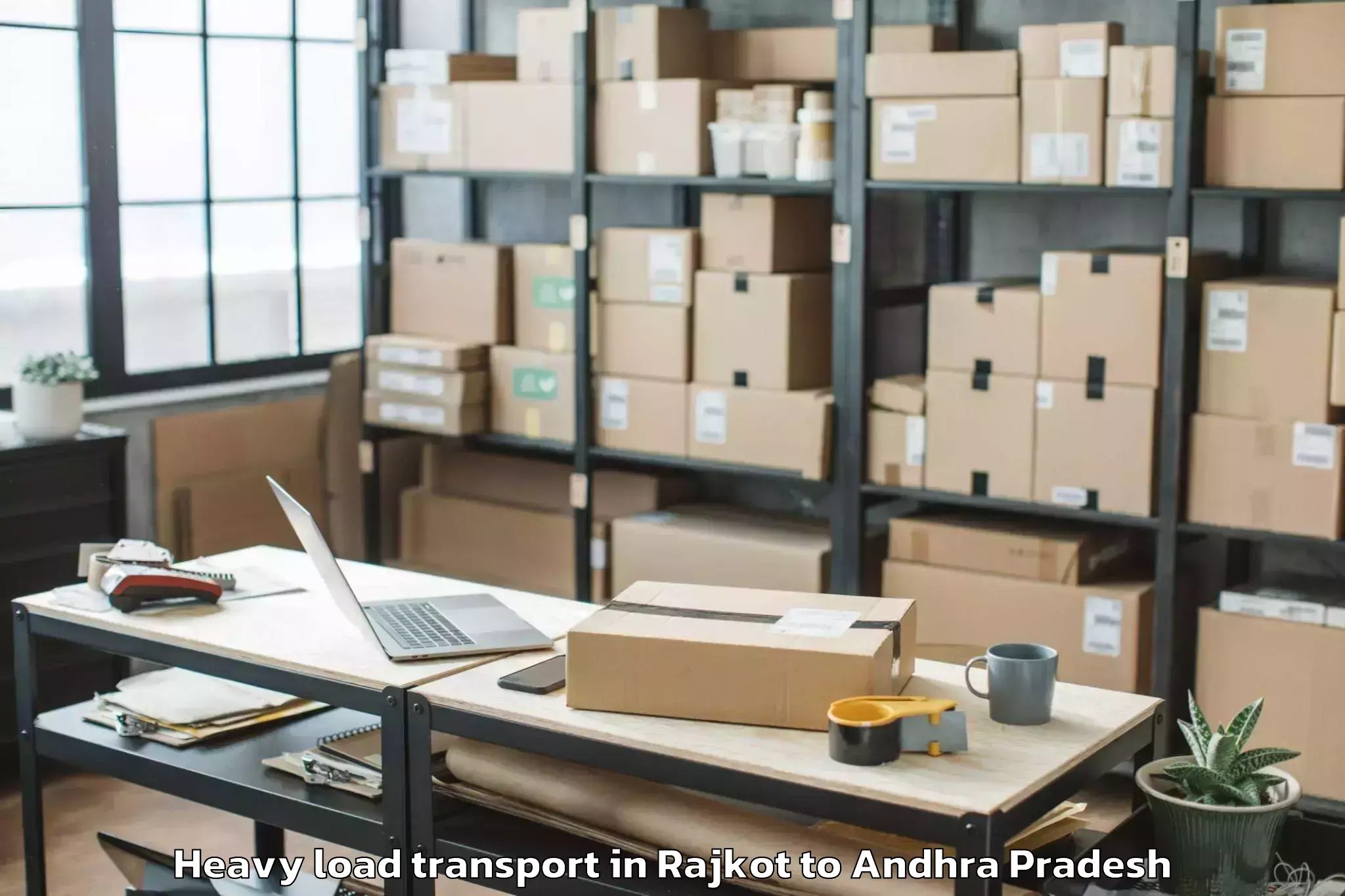 Book Rajkot to Mamidikuduru Heavy Load Transport Online